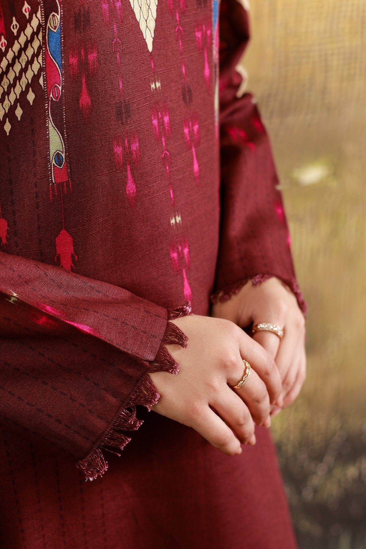 3 Piece - Unstitched - Printed & Embroidered Khaddar Suit - C6389