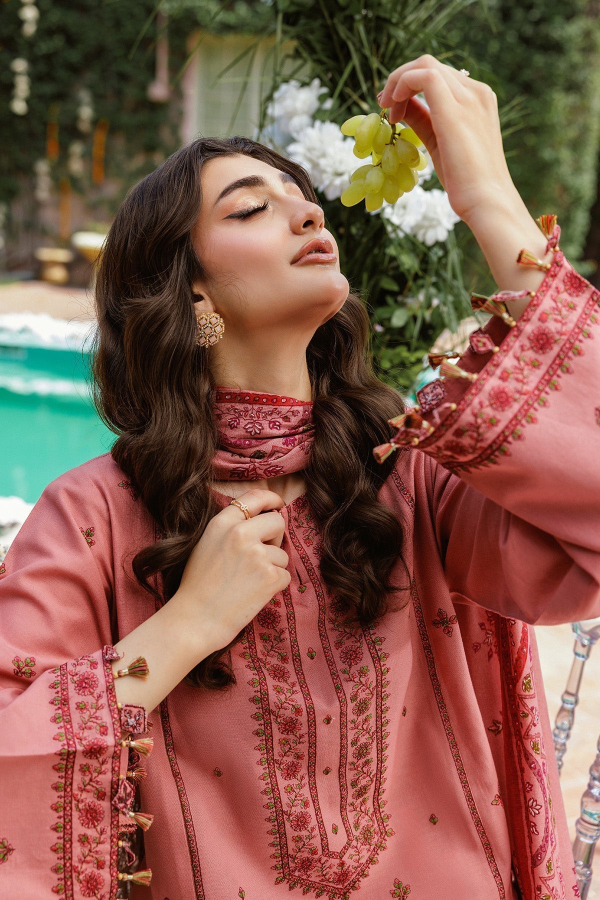 3 Piece - Unstitched - Printed & Embroidered Khaddar Suit - C6352