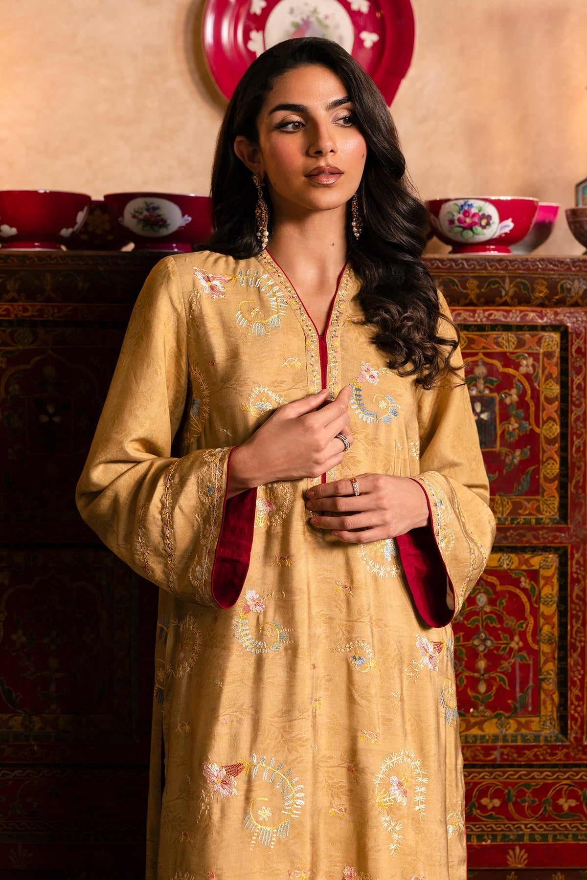 2 Piece - Stitched - Printed & Embroidered Pure Silk Suit - MCP2010