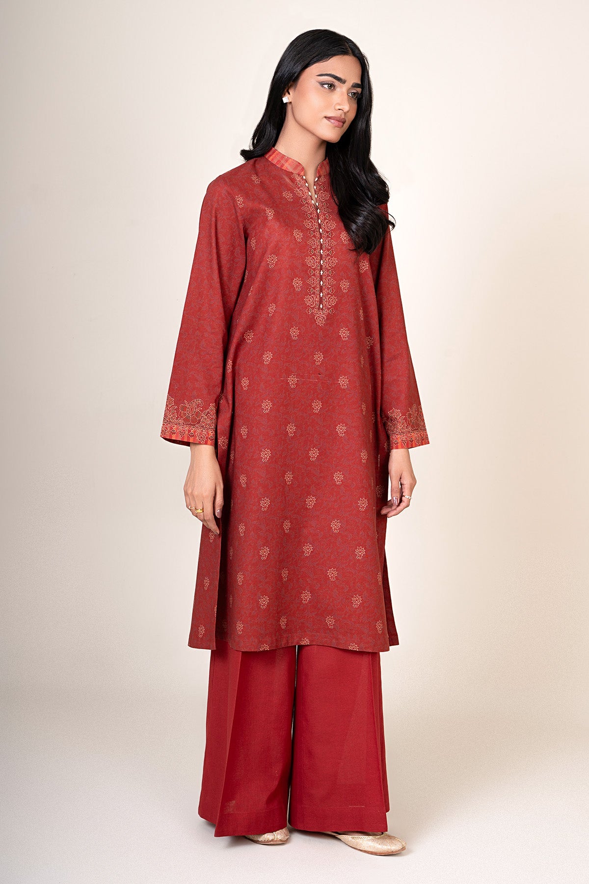 2 Piece - Unstitched - Printed Khaddar Suit - X7150