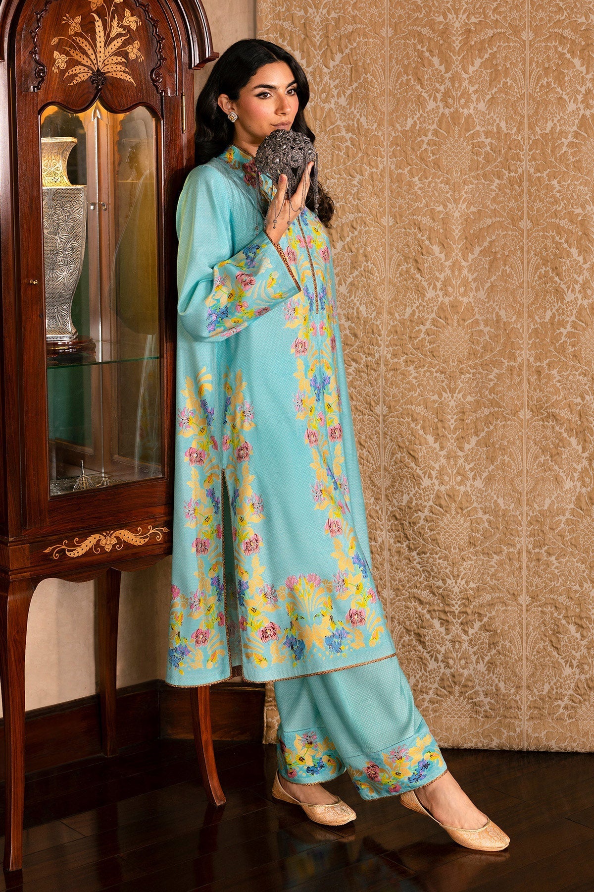 2 Piece - Stitched - Printed Pure Silk Suit - MCP1712