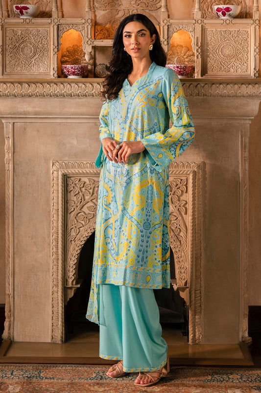 3 Piece - Stitched - Printed Raw Silk Suit - MCP1730-3