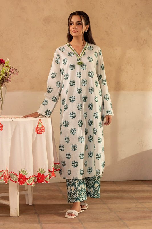 2 Piece - Stitched - Printed & Embellished Khaddar Suit - KPW25-P3675
