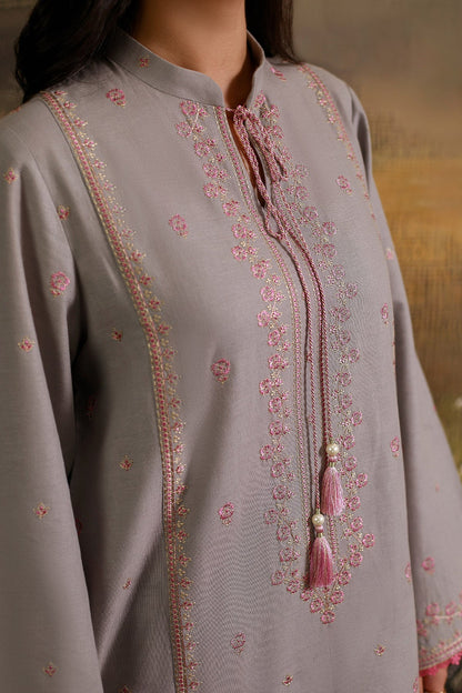 3 Piece - Unstitched - Printed & Embroidered Khaddar Suit - C6361