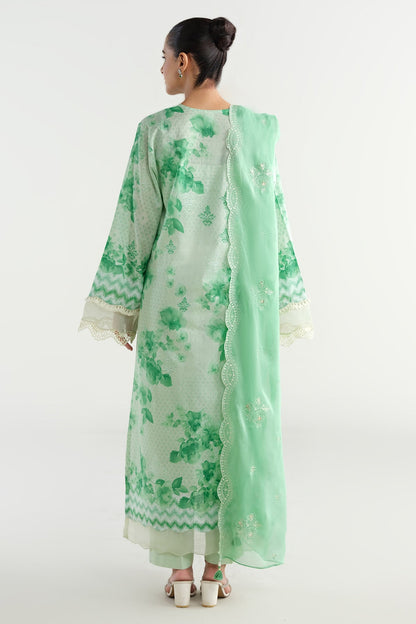 3 Piece - Unstitched - Printed & Embroidered Suit - C6225