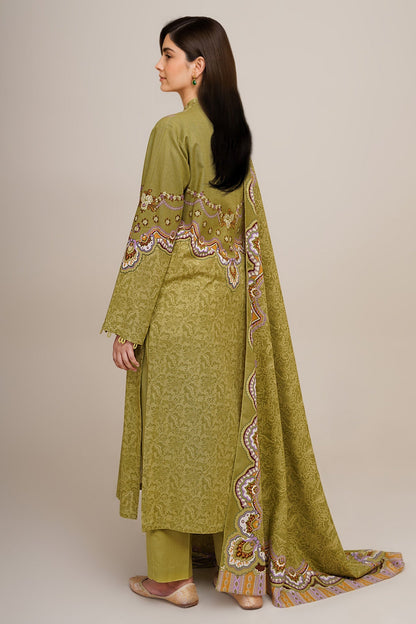 3 Piece - Unstitched - Printed Khaddar Suit - C6343