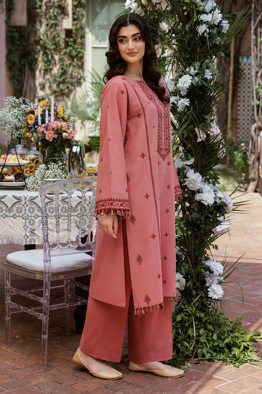 3 Piece - Unstitched - Printed & Embroidered Khaddar Suit - C6352