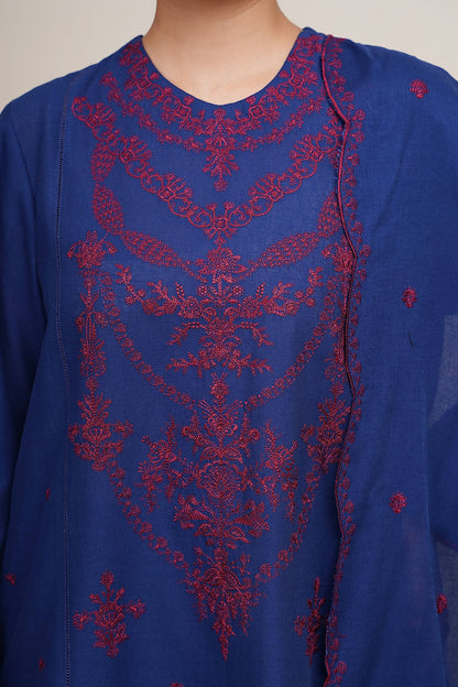 3 Piece - Unstitched - Embroidered Khaddar Suit - C6359