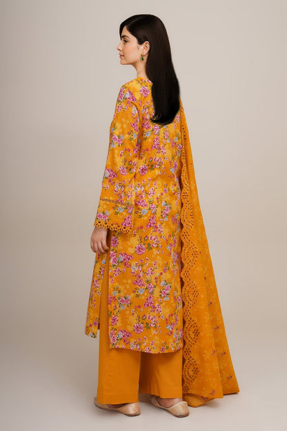 3 Piece - Unstitched - Printed & Embroidered Khaddar Suit - C6368