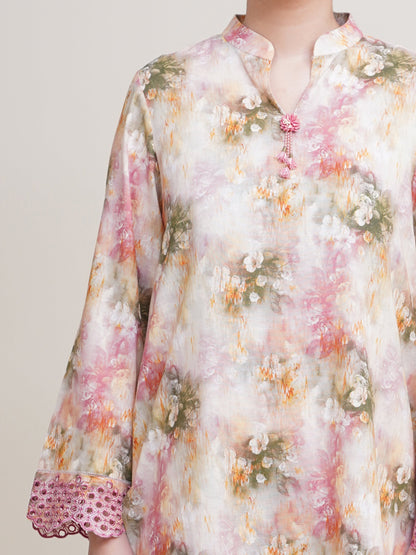 2 Piece - Unstitched - Printed & Embroidered Khaddar Suit - C6369