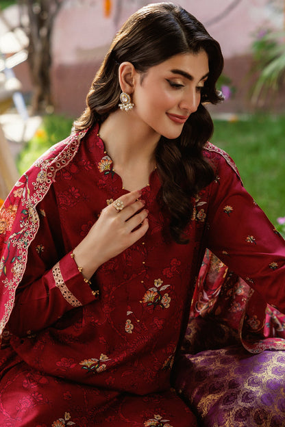 3 Piece - Unstitched - Printed & Embroidered Khaddar Suit - C6376