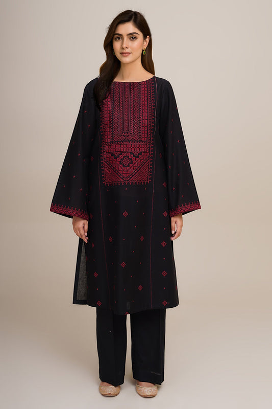 2 Piece - Unstitched - Embroidered Khaddar Suit - C6382