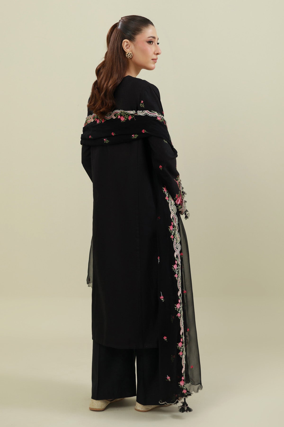 3 Piece - Unstitched - Embroidered Khaddar Suit - C6384