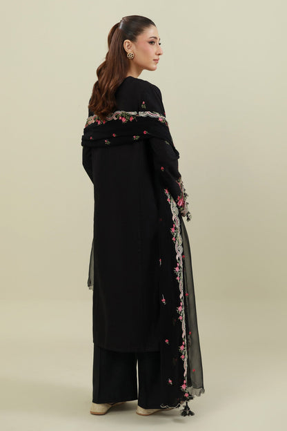 3 Piece - Unstitched - Embroidered Khaddar Suit - C6384