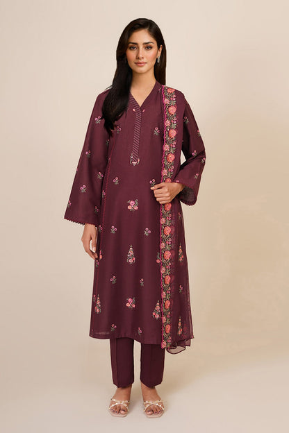 3 Piece - Unstitched - Embroidered Khaddar Suit - C6408