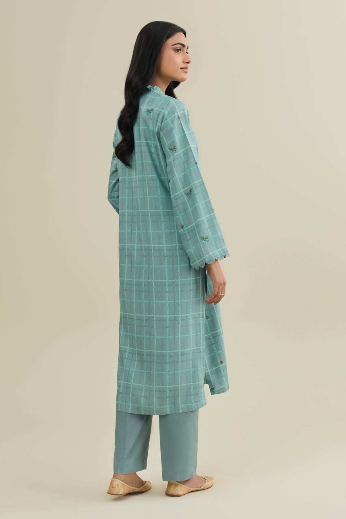 2 Piece - Unstitched - Printed & Embroidered Percale Suit - C6409