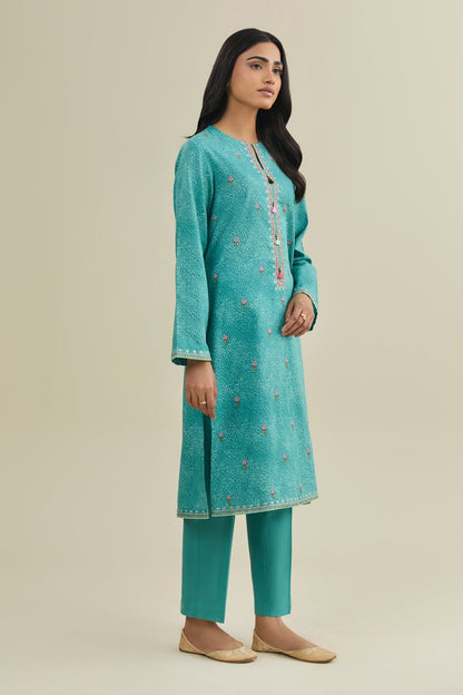 2 Piece - Unstitched - Printed & Embroidered Khaddar Suit - C6411
