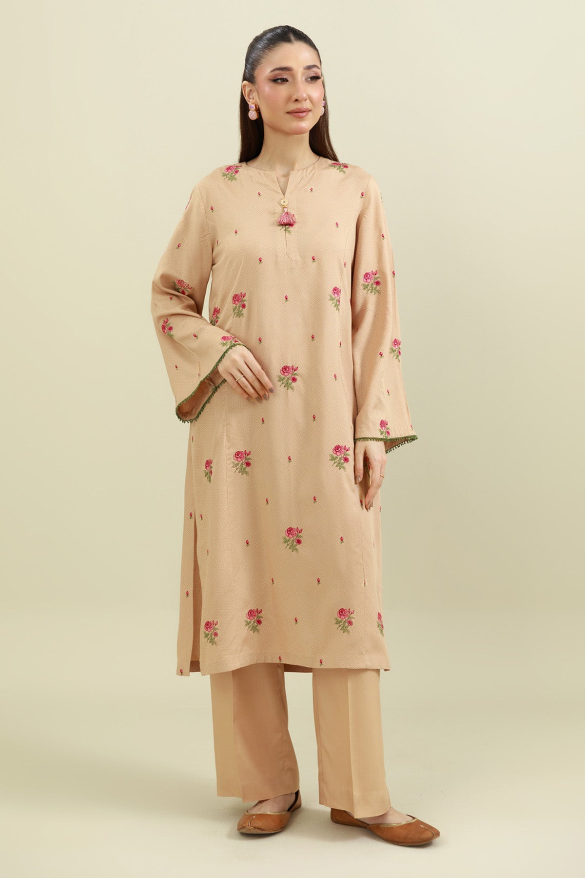 2 Piece - Unstitched - Printed & Embroidered Percale Suit - C6418