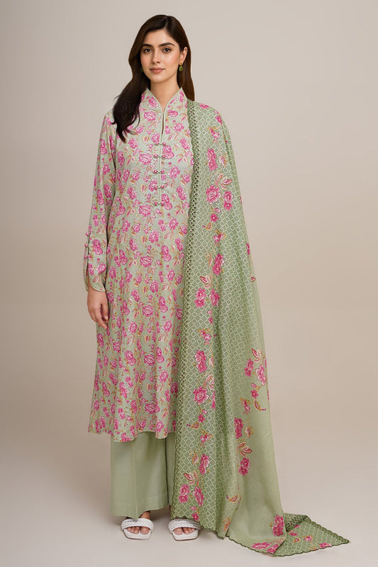 3 Piece - Unstitched - Printed & Embroidered Khaddar Suit - C6420