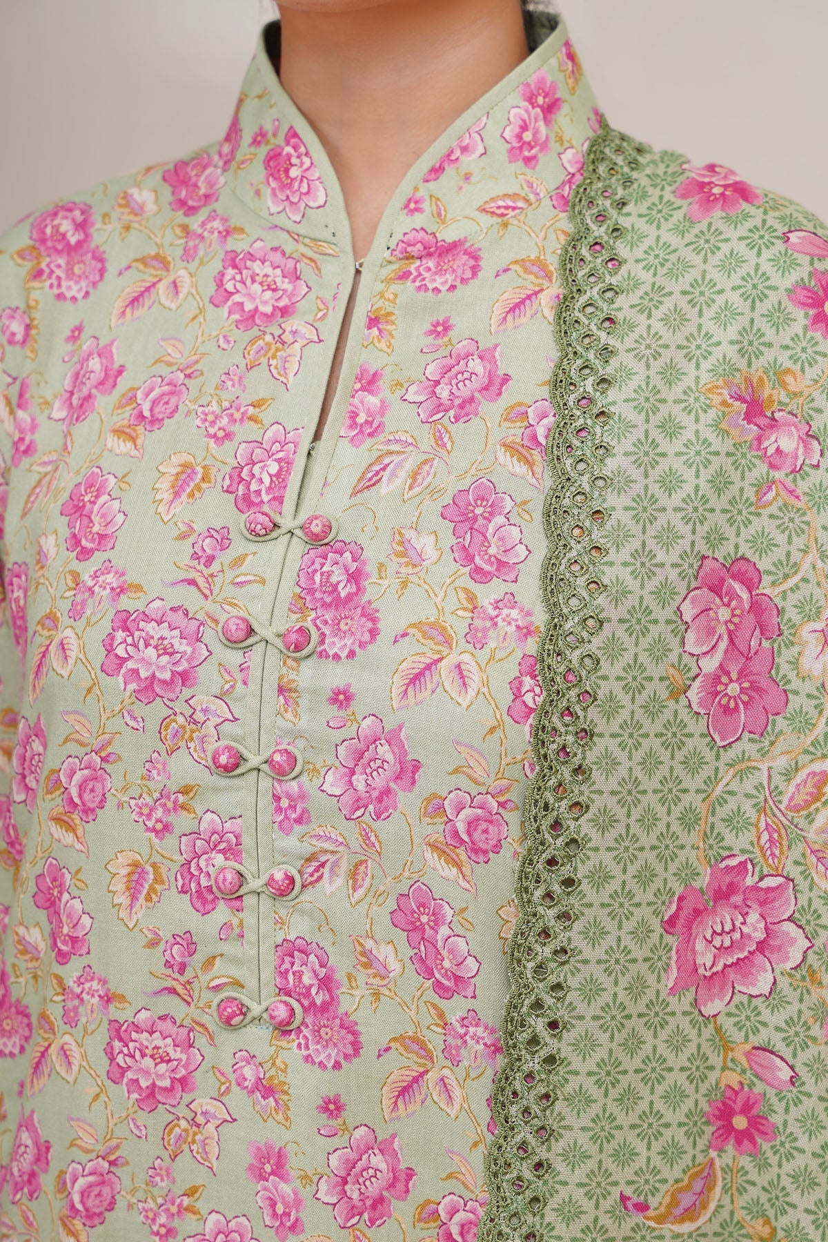 3 Piece - Unstitched - Printed & Embroidered Khaddar Suit - C6420