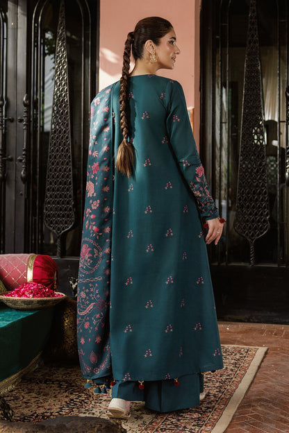 3 Piece - Unstitched - Printed Slub Khaddar Suit - C6421