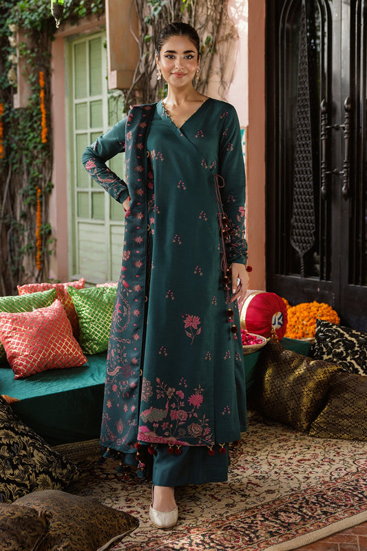 3 Piece - Unstitched - Printed Slub Khaddar Suit - C6421