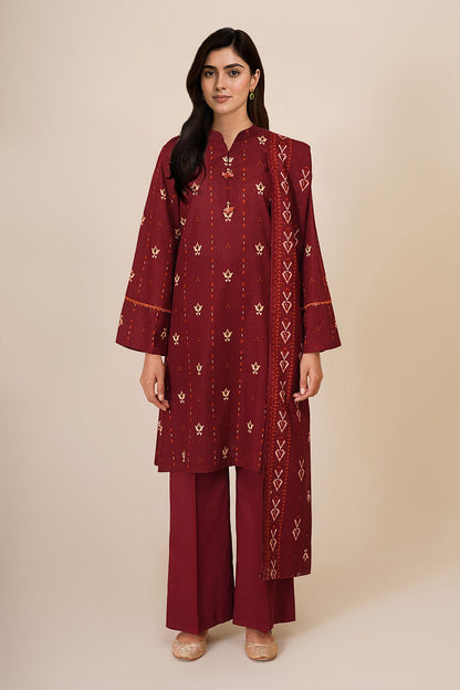 3 Piece - Unstitched - Printed Khaddar Suit - C6423