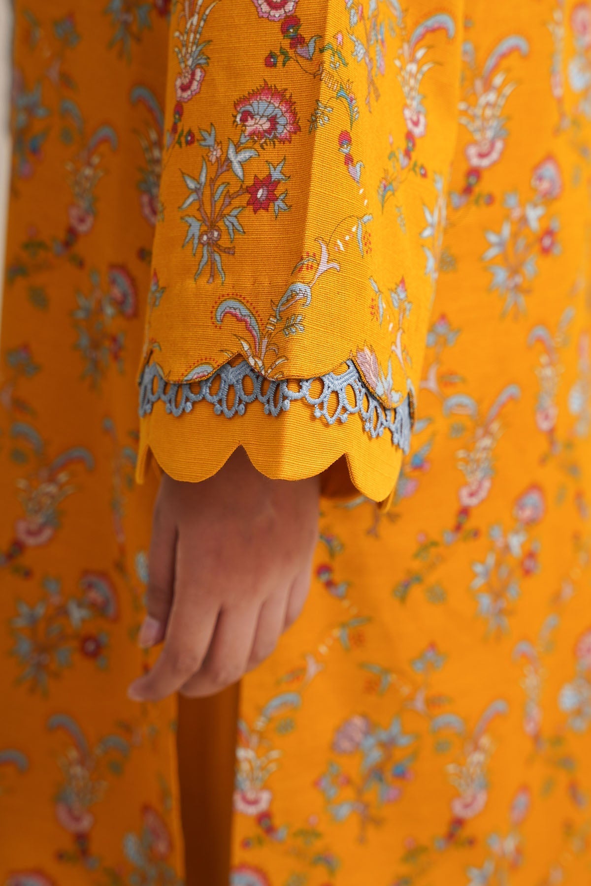 3 Piece - Unstitched - Printed & Embroidered Slub Khaddar Suit - C6441