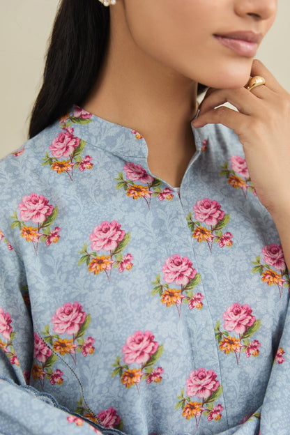 3 Piece - Unstitched - Printed & Embroidered Viscose Karandi Suit - C6447