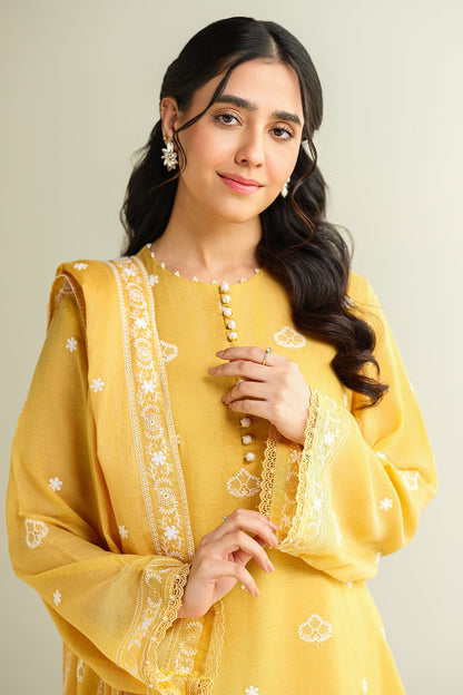 4 Piece - Unstitched - Embroidered Suit - E1643