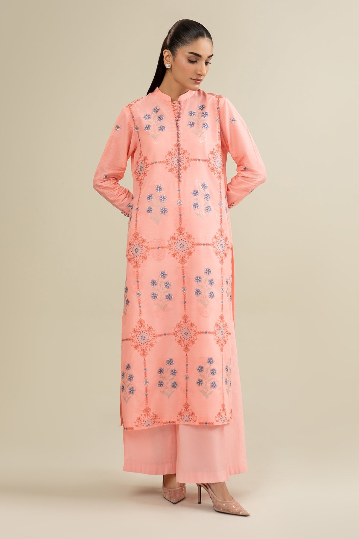 2 Piece - Unstitched - Embroidered Jacquard Suit - E1678