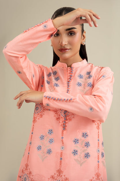 2 Piece - Unstitched - Embroidered Jacquard Suit - E1678