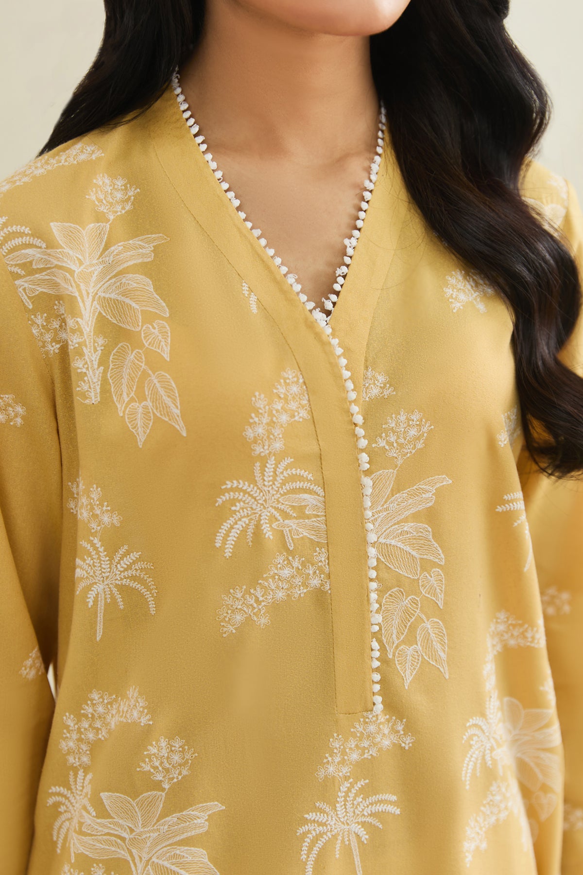 3 Piece - Unstitched - Embroidered Viscose Karandi Suit - E1767