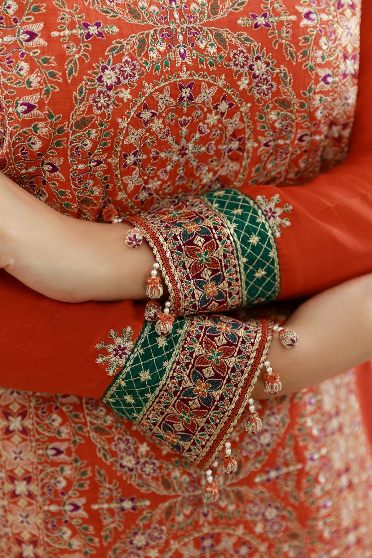 3 Piece - Unstitched - Embroidered Raw Silk Suit - E1858