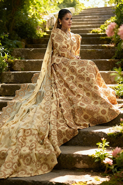 4 Piece - Unstitched - Embroidered & Embellished Bamber Chiffon Suit - E1874