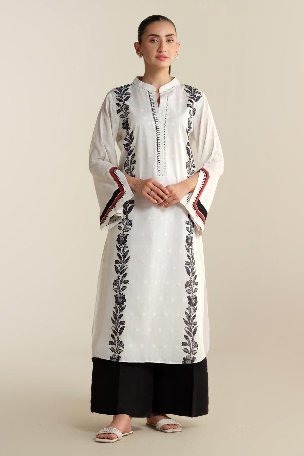 2 Piece - Stitched - Printed Jacquard Suit - KPS25-P3445