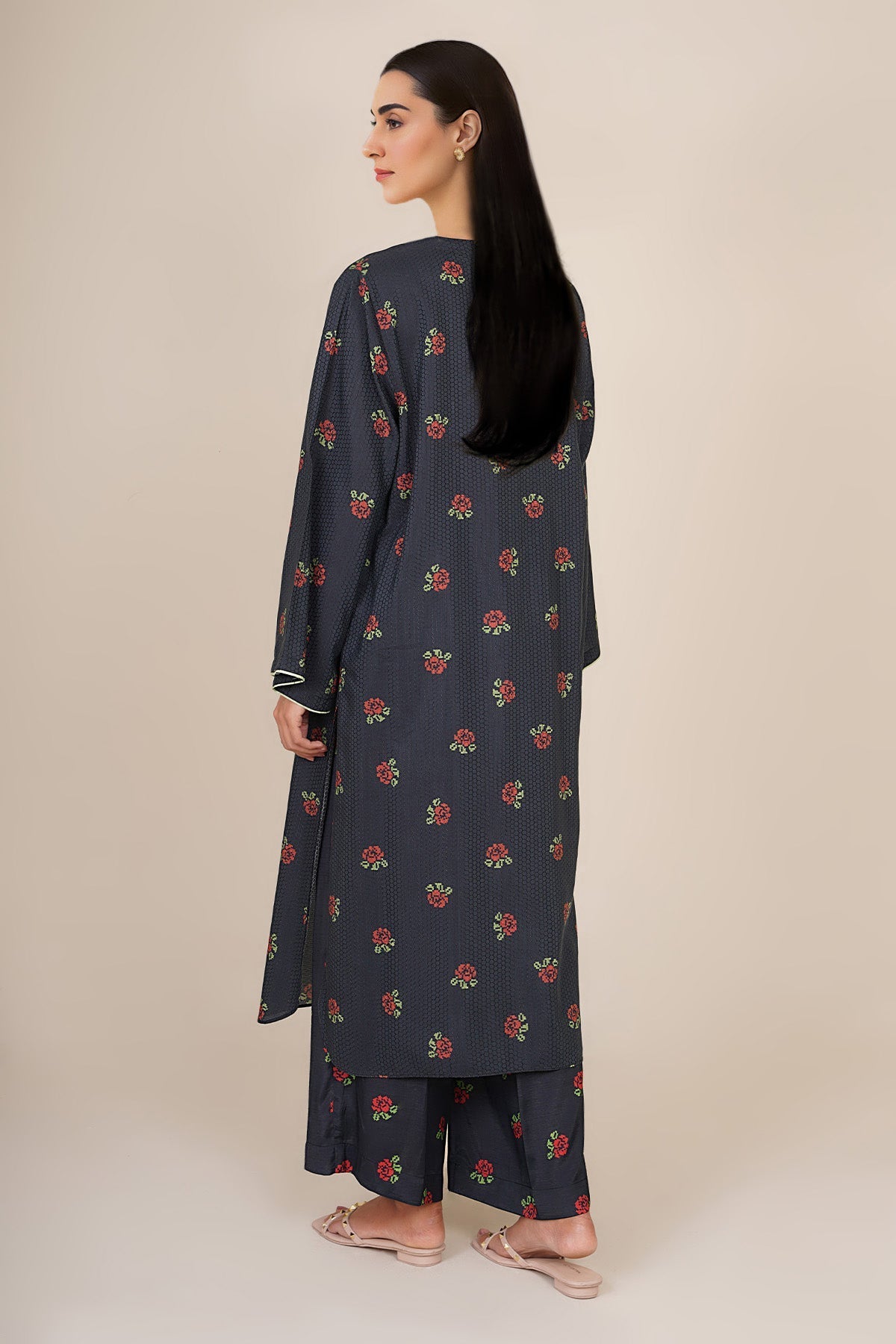 2 Piece - Stitched - Printed & Embellished Khaddar Suit - KPW25-P3672
