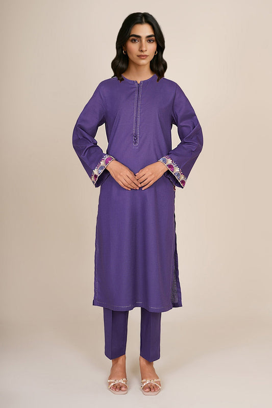 2 Piece - Stitched - Embroidered Khaddar Suit - KPW24-P3141-141