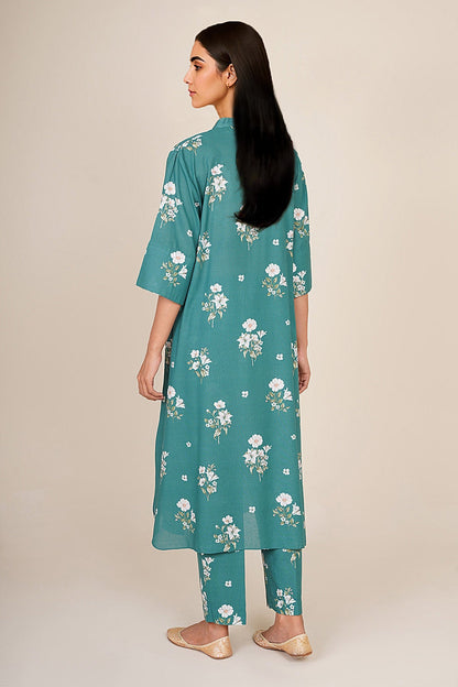 2 Piece - Stitched - Printed & Embellished Cotton Karandi Suit - KPW25-P3677