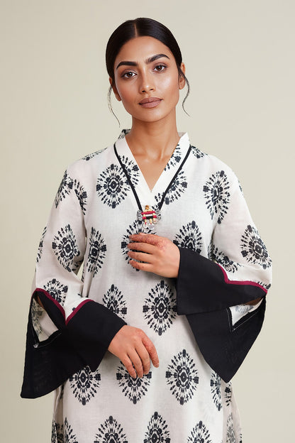 2 Piece - Stitched - Printed & Embellished Khaddar Suit - KPW25-P3701