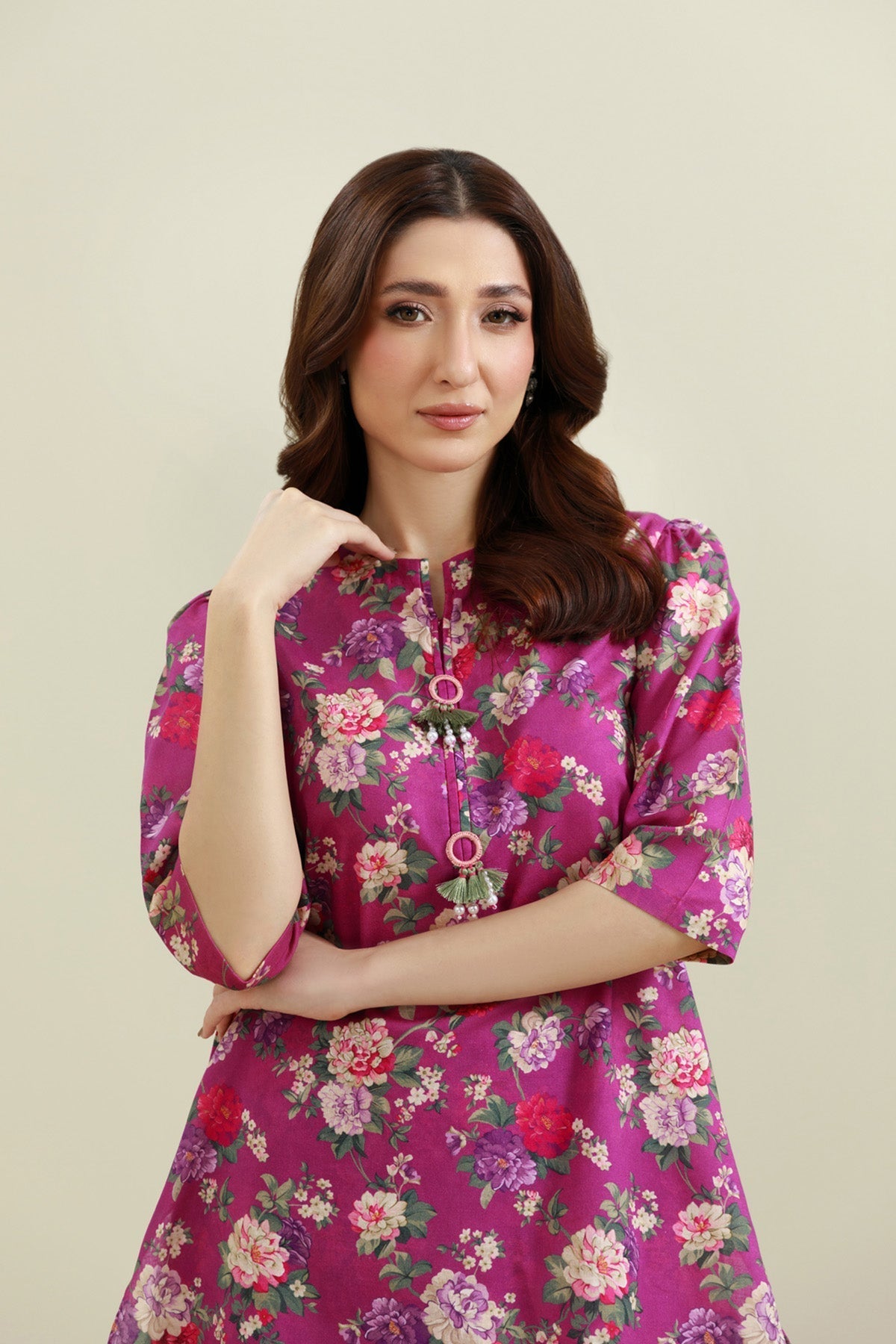 2 Piece - Stitched - Printed & Embellished Khaddar Suit - KPW25-P3748