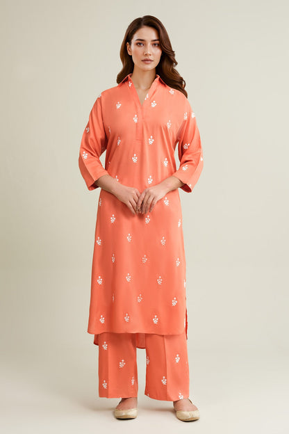 2 Piece - Stitched - Dyed & Embroidered Linen Suit - KPW25-P3754