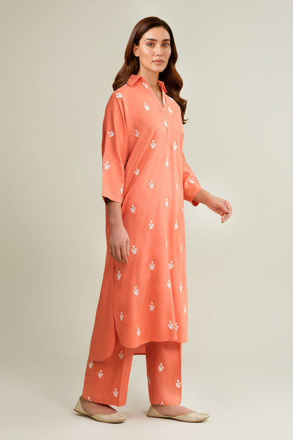 2 Piece - Stitched - Dyed & Embroidered Linen Suit - KPW25-P3754