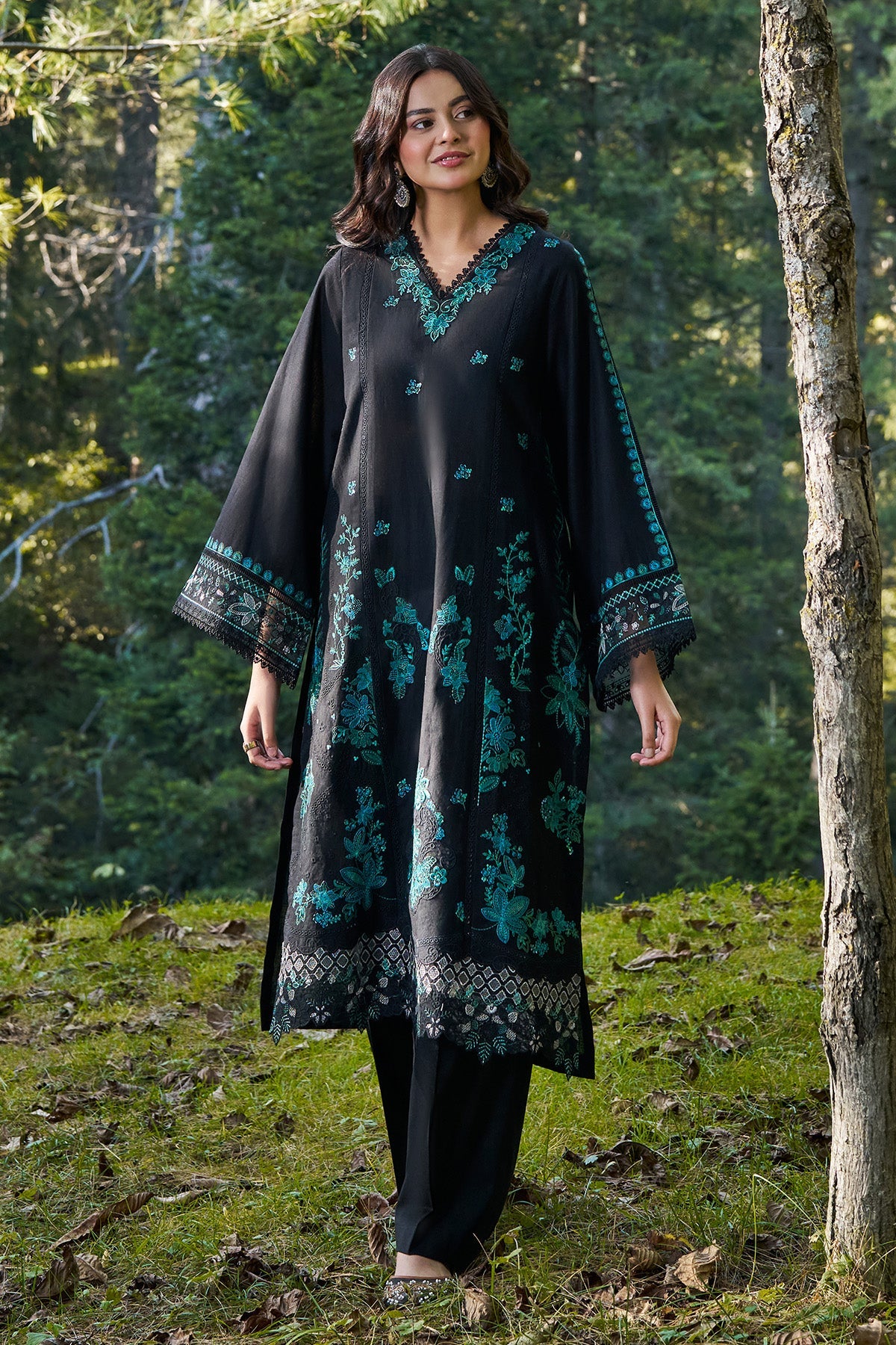 2 Piece - Stitched - Embroidered Khaddar Suit - KPW25-P3776