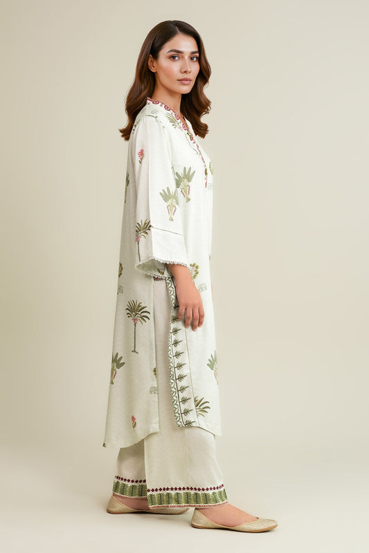 2 Piece - Stitched - Printed Linen Suit - KPW25-P3816