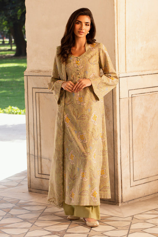 3 Piece - Unstitched - Printed & Embroidered Khaddar Suit - MC2100
