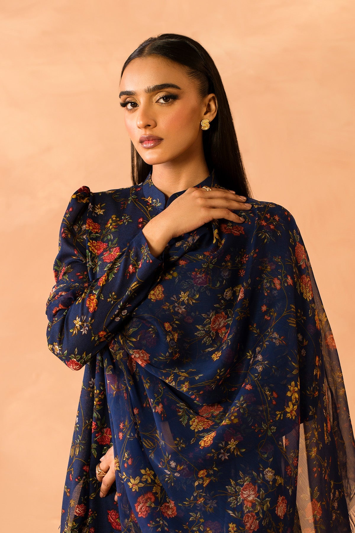 3 Piece - Stitched - Printed & Khaddar Suit - MC2116