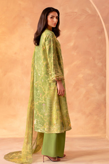 3 Piece - Stitched - Printed Khaadi Silk Suit - MCP2039