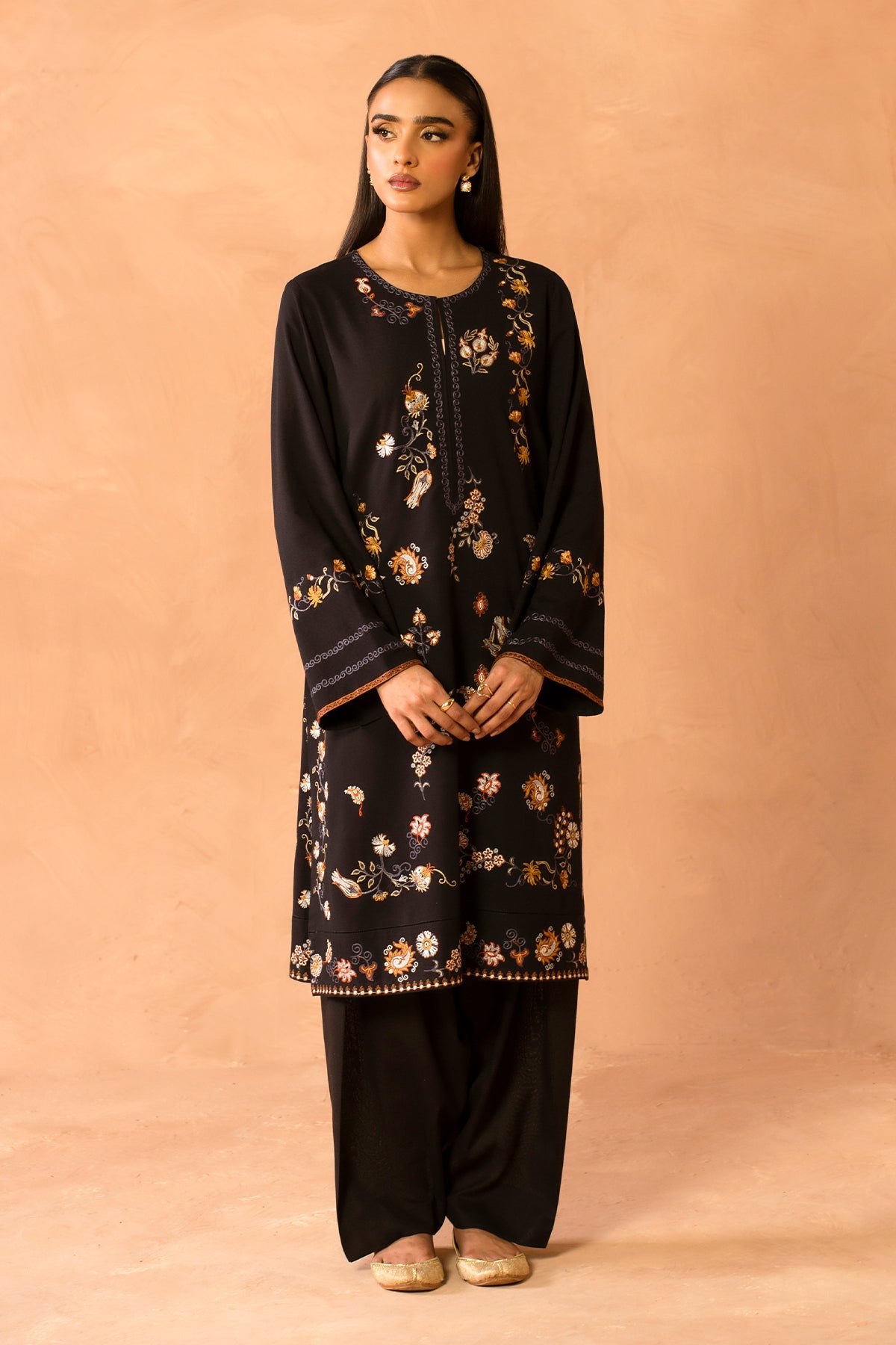 2 Piece - Stitched - Embroidered Karandi Suit - MCP2044-2