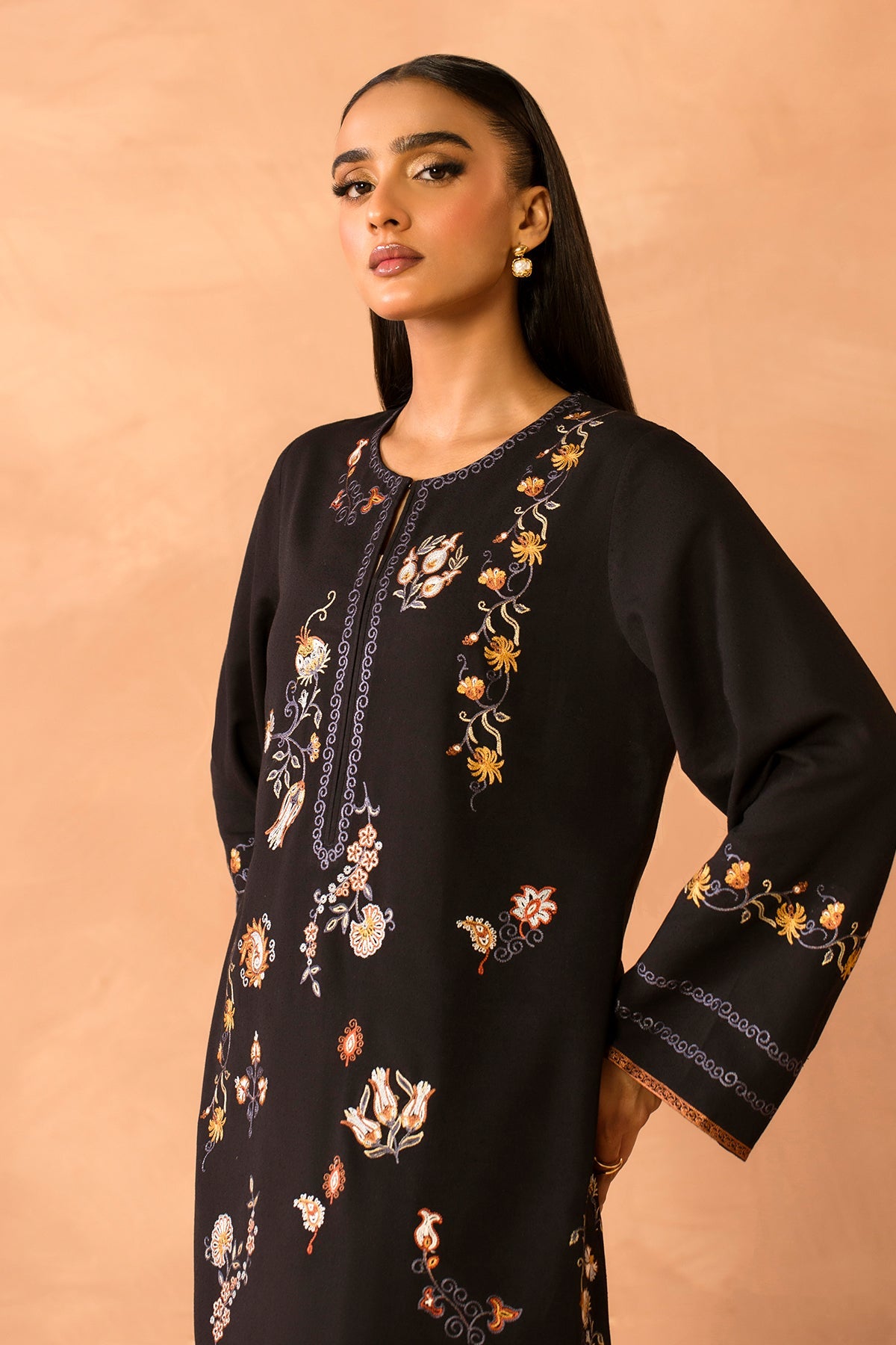 2 Piece - Stitched - Embroidered Karandi Suit - MCP2044-2